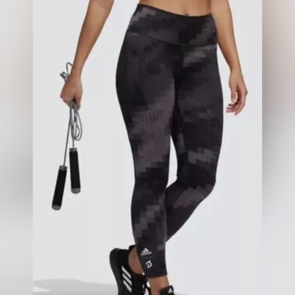 Adidas Peloton High Rise Plus Size 7/8 Length Workout Pants - Picture 1 of 6
